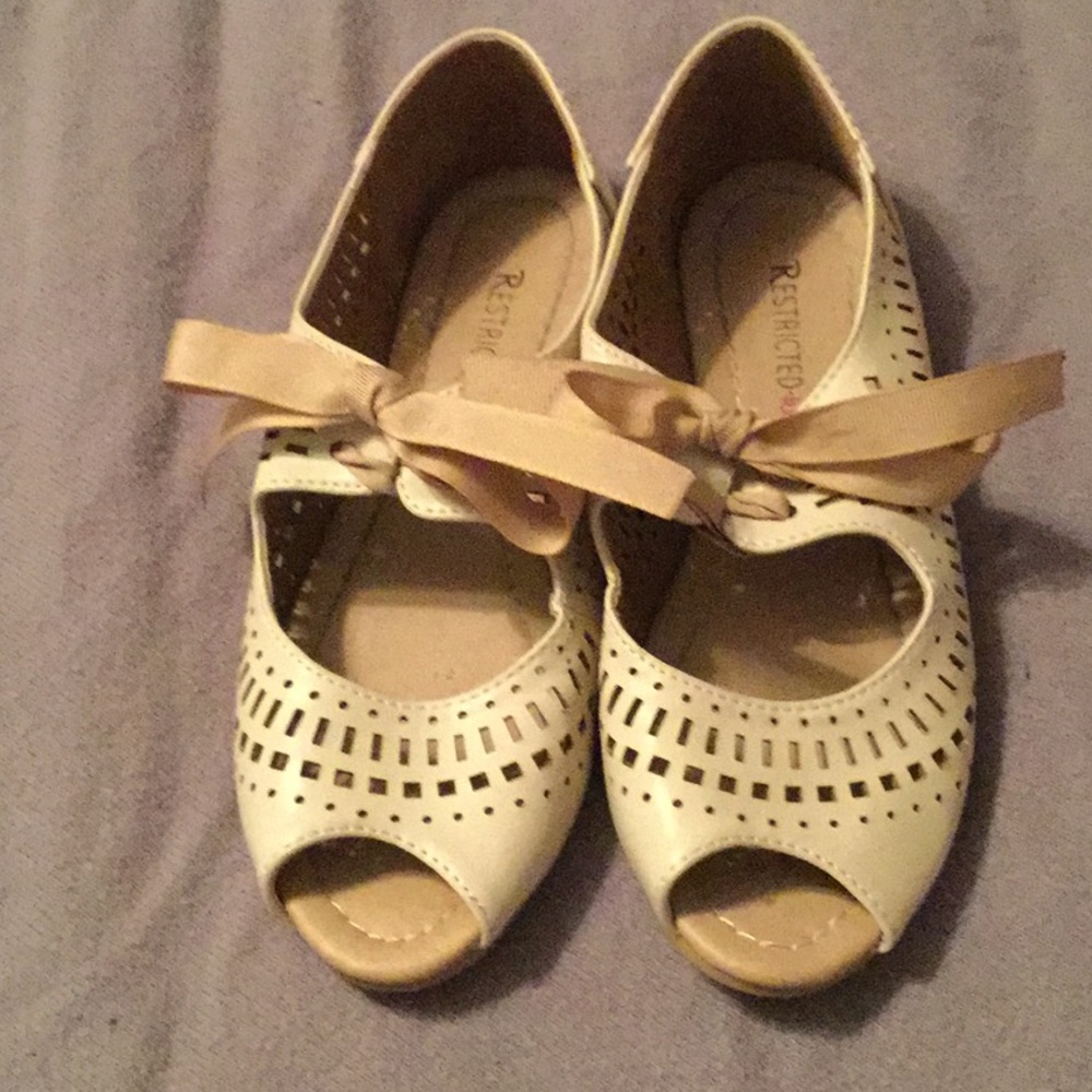 Peep-Toe Mary Jane Flats - Restricted Kids